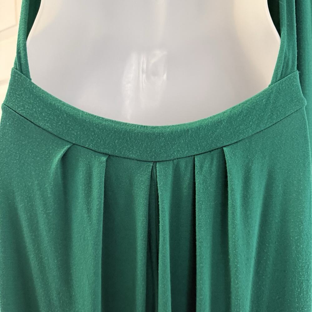 Tart Emerald Green Halter Maxi Dress Backless Plunging Grecian Modal M - Picture 9 of 14